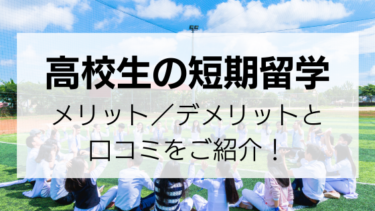 高校生の短期留学、5つのメリットとデメリットとは？口コミと人気の国もご紹介！